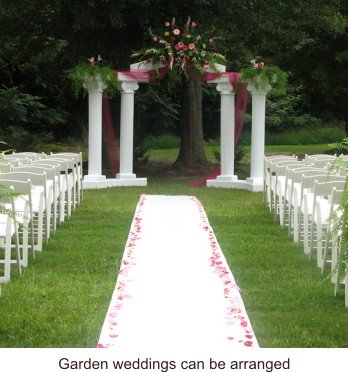 Garden weddings can be arranged