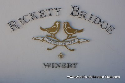 Rickety Bridge Wine Estate, Franschhoek Wine Route, Cape Town
