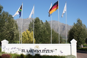 Blaauwklippen Wine Estate entrance