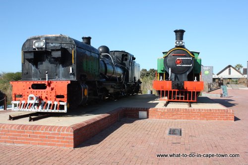 Locomotives at the entrance to Intaka Island Bird Sanctuary