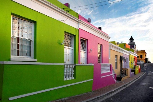Brightly painted houses in the Bo Kaap