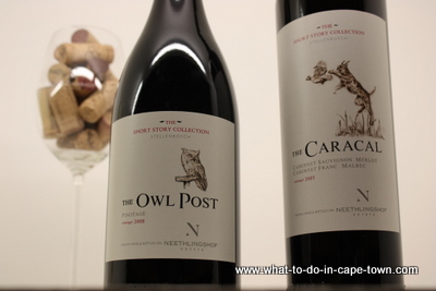 Two wines from the short story collection offered byNeethlingshof Estate, Stellenbosch 