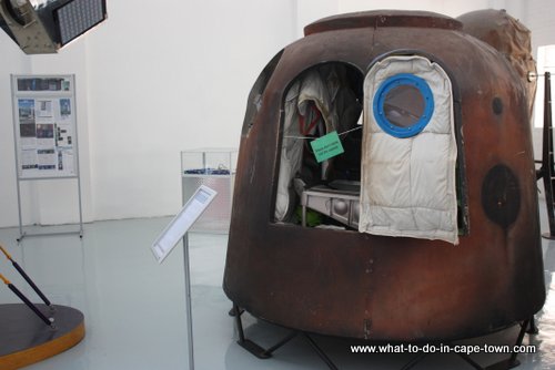 A replica of Mark Shuttleworths SOYUZ capsule,Cape Town Science Centre 