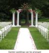 Garden weddings can be arranged