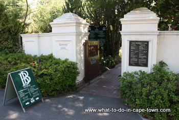 Entrance to the US Botanical Garden, Stellenbosch