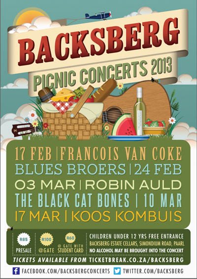 Backsberg Picnic Concerts: 2013, Cape Town Blog, Cape Town