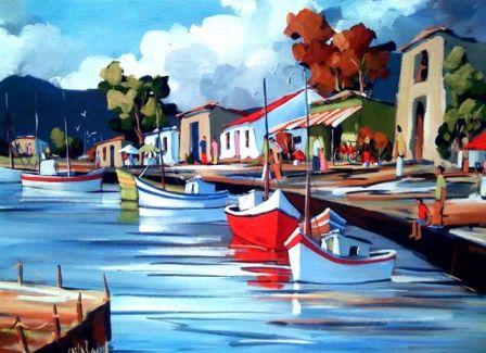 Harbour Scene, Carla Bosch Art