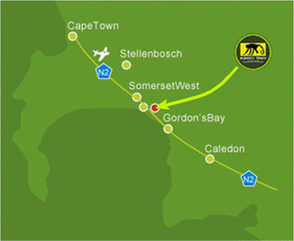 Monkey Town map, Somerset West, Cape town