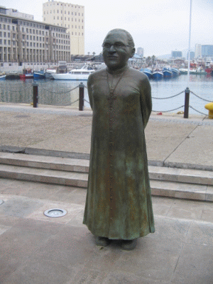 Desmond Tutu statue at Nobel Square - V&A Waterfront, Cape Town