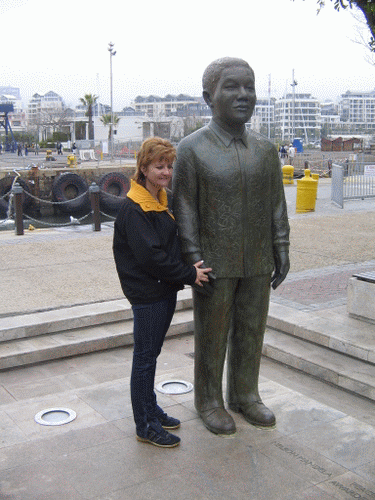 Nelson Mandela statue at Nobel Square - V&A Waterfront, Cape Town