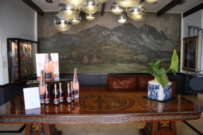 Foyer to tasting room and Cuvee Restaurant, Simonsig Estate, Stellenbosch Wine Route, Cape Town